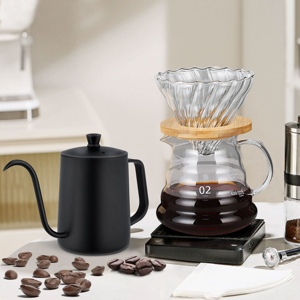 Coffee Equipment Kit - ชุดดริปกาแฟ หม้อกรองแก้ว เครื่องชงกาแฟแบบผสมผสาน อุปกรณ์บาริสต้าทำมือ ของขวัญสำหรับวันหยุด