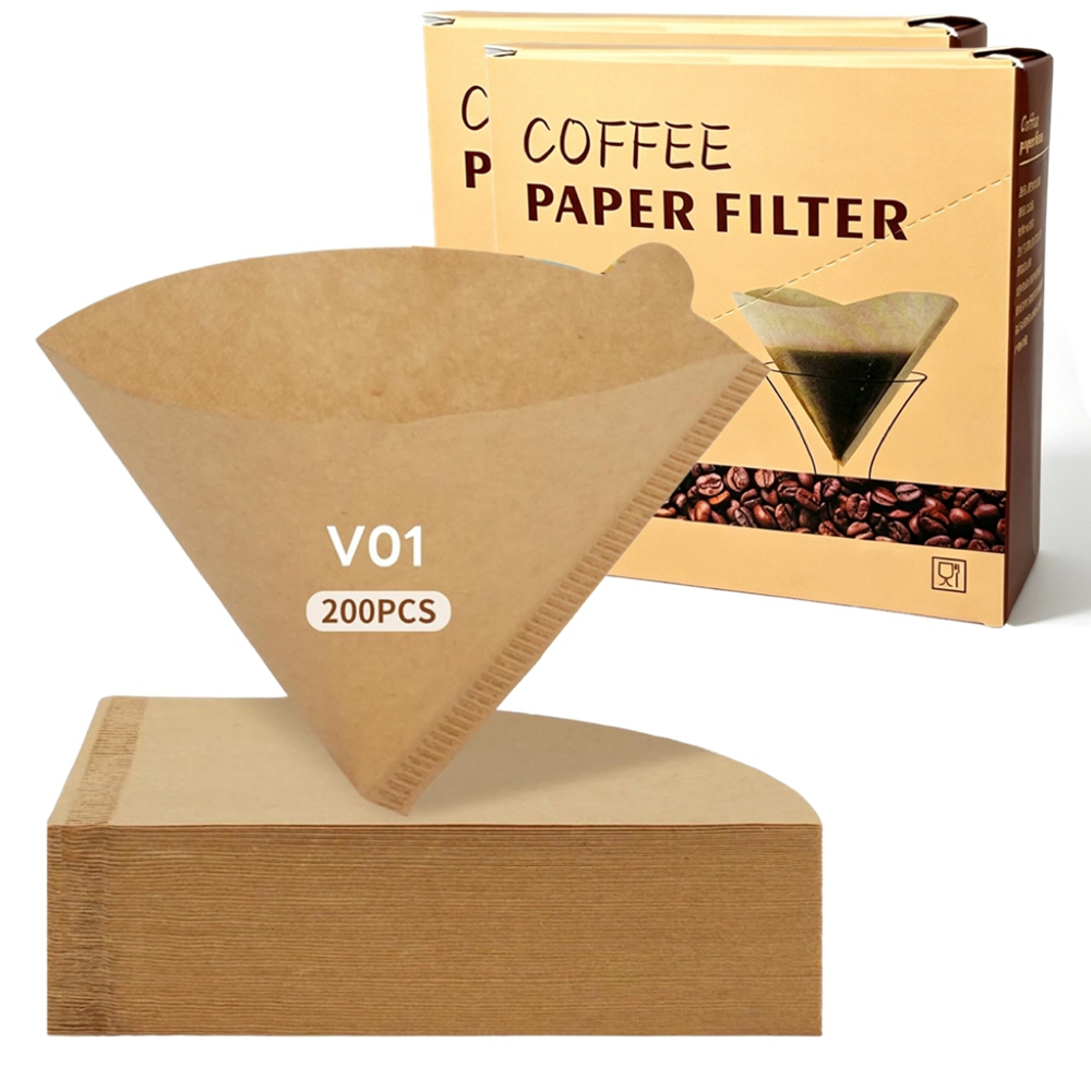 Coffee Equipment Machine - กรองกาแฟแบบกรวย 200 ชิ้น # กระดาษกรองกาแฟ 2