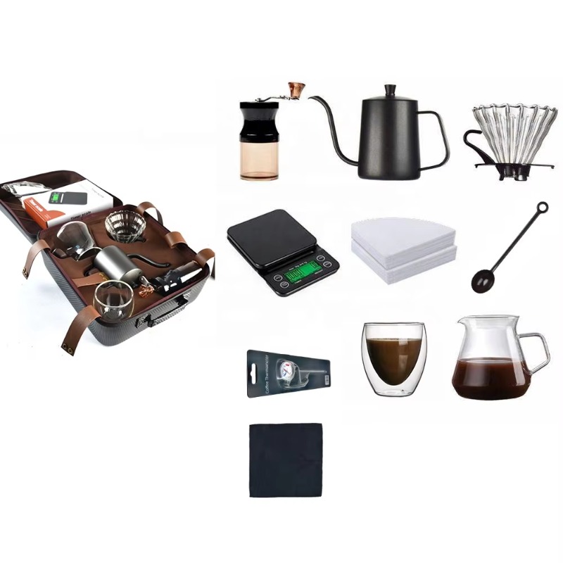 Coffee Equipment Gift Set - 2026 มีสินค้าในสต็อก 10 12 ชิ้น ชุดกาแฟอาระเบียแบบชงด้วยมือ