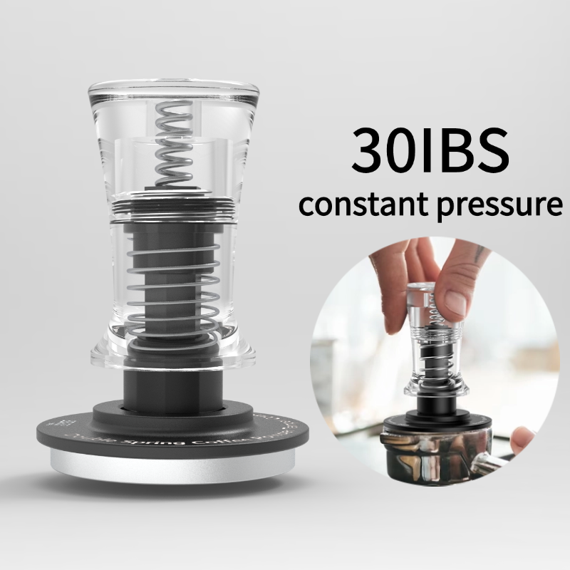 Coffee Equipment Kit - BEARR กาแฟฤดูใบไม้ผลิคู่ผงกาแฟอะคริลิคความดันคงที่ฤดูใบไม้ผลิกาแฟ Tamper 51/53/ 54/58 มม.เครื่องมือบาริสต้า
