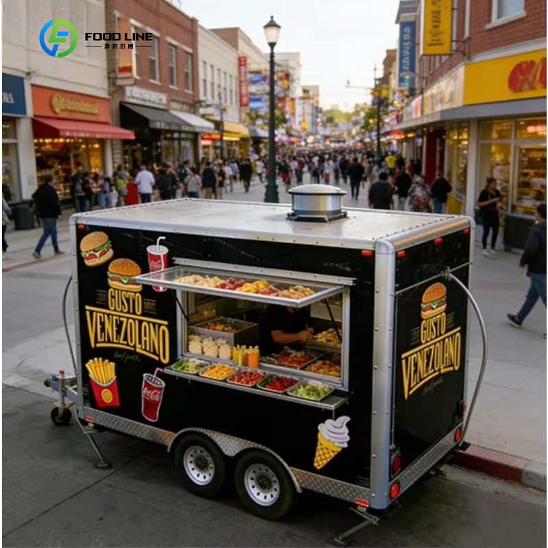 Mobile Coffee Van Equipment - อุปกรณ์ร้านอาหารทรงสี่เหลี่ยม รถขายฮอทดอกขนาดเล็ก รถตู้ดัดแปลง รถขายอาหารเคลื่อนที่ รถเข็นขายกาแฟ รถพ่วงแบบกำหนดเองได้