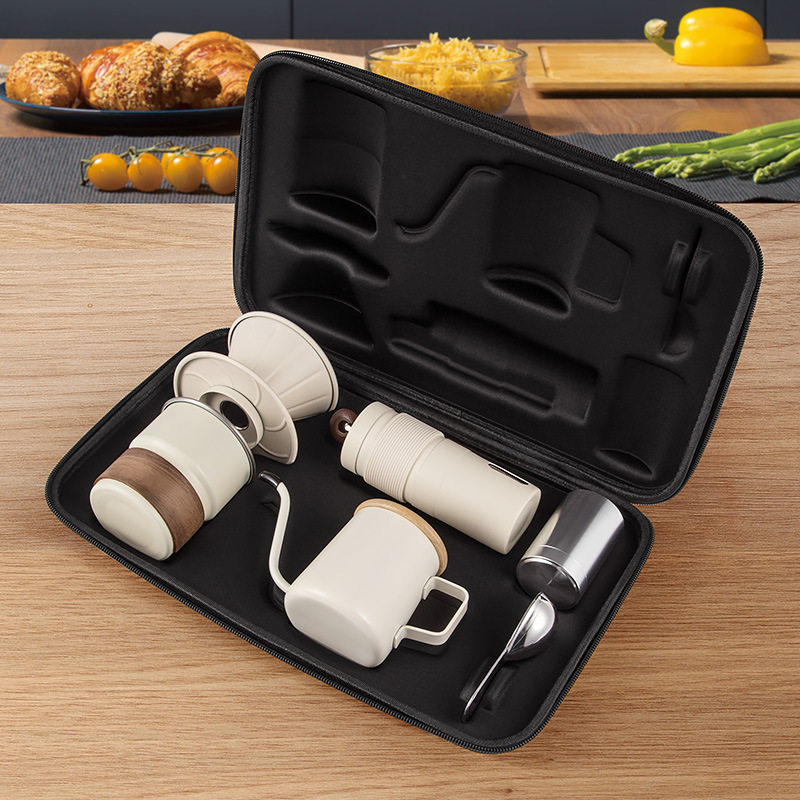 Coffee Equipment Gift Set - ชุดกาแฟดริปแบบพกพา เครื่องชงกาแฟแบบพกพา อุปกรณ์ชงกาแฟสำหรับตั้งแคมป์กลางแจ้ง ชุดของขวัญครบชุด