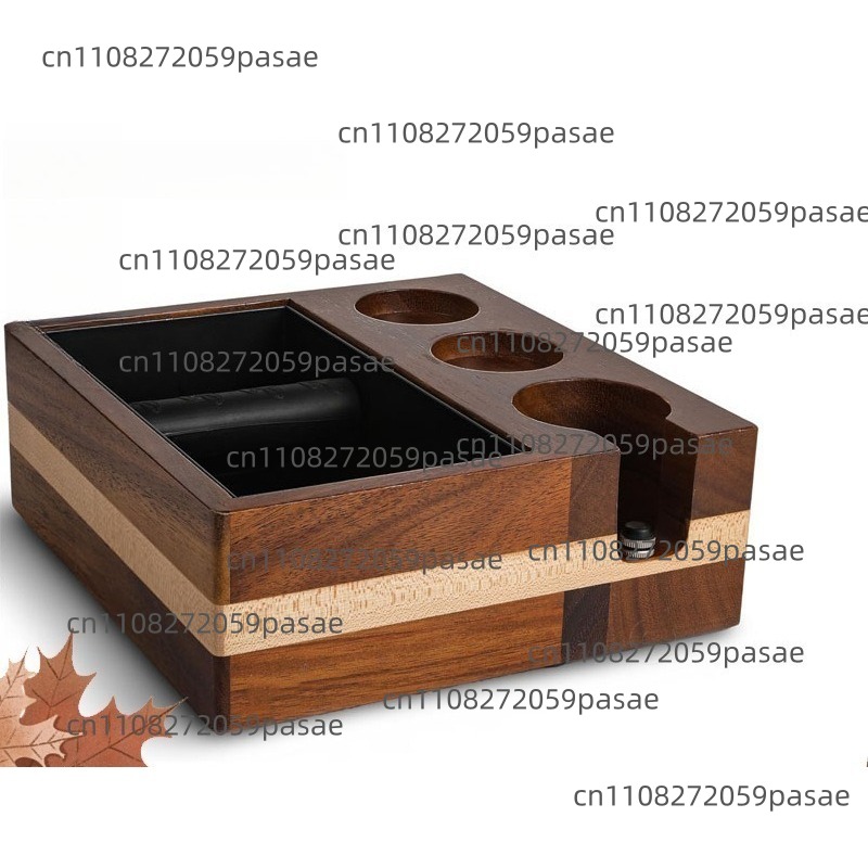 Coffee Equipment Pour Over - กล่องเก็บอุปกรณ์ชงกาแฟแบบ Pour-over พร้อมที่วางแทมเปอร์และเครื่องบดกาแฟ