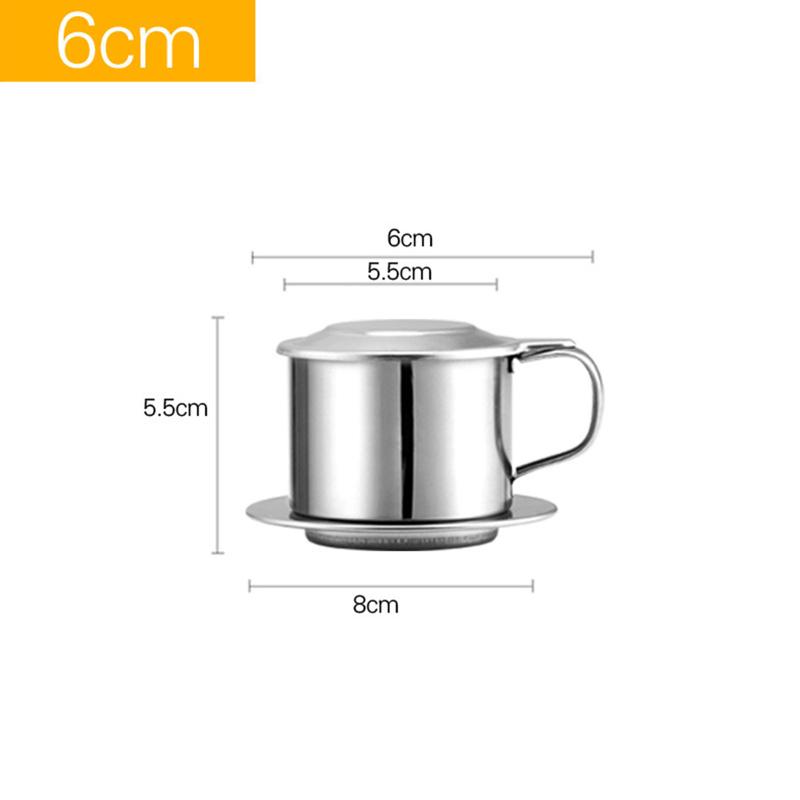 Coffee Equipment Machine - แก้วกรองกาแฟสแตนเลสแบบพกพา สำหรับชงกาแฟเวียดนาม พร้อมที่กรองกาแฟ อุปกรณ์ครัว 1 ชิ้น