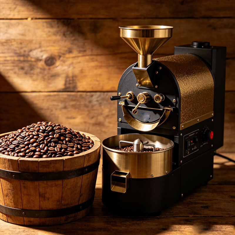 Coffee Equipment For Business - เครื่องคั่วกาแฟแบบดรัม อุปกรณ์คั่วเมล็ดกาแฟเชิงพาณิชย์สำหรับธุรกิจร้านกาแฟ ปรับแต่งได้ตามความต้องการ