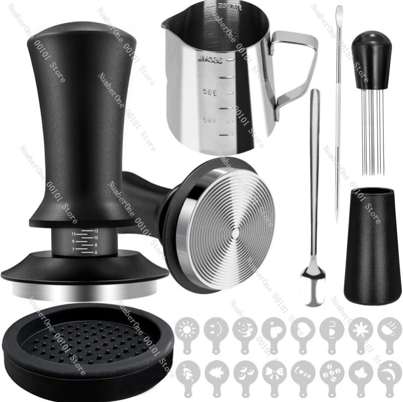 Coffee Equipment Kit - ชุดอุปกรณ์กาแฟ, อุปกรณ์เสริมกาแฟเอสเพรสโซ, ชุดเครื่องมือบาริสต้าสไตล์อิตาลี, อุปกรณ์ทำลาเต้อาร์ต, ค้อนกด
