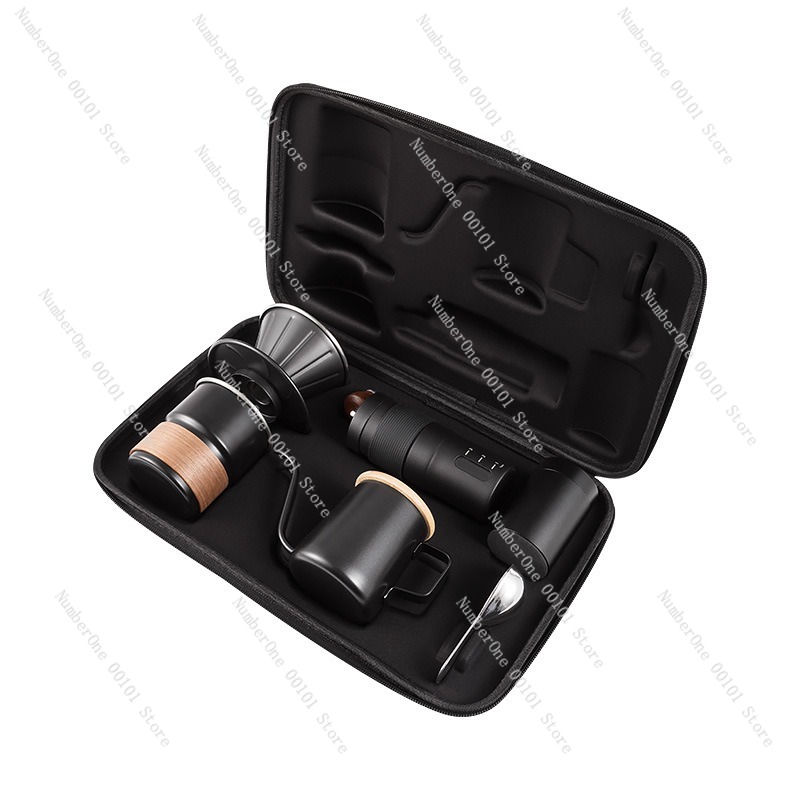 Coffee Equipment Gift Set - ชุดเครื่องชงกาแฟดริปแบบพกพา สำหรับตั้งแคมป์กลางแจ้ง ชุดอุปกรณ์ชงกาแฟแบบเท พร้อมอุปกรณ์บาริสต้าครบชุด บรรจุในกล่องของขวัญ