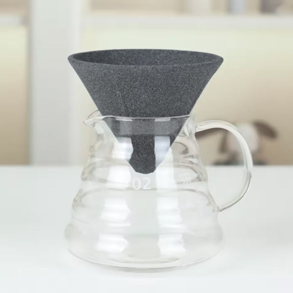 Coffee Equipment Machine - ตัวกรองกาแฟเซรามิกทรงกรวยแบบไมโครพอรัส ใช้ซ้ำได้ พกพาสะดวก ตัวกรองชาแบบไม่มีรูพรุน อุปกรณ์เสริมสำหรับแก้วดริปกาแฟ