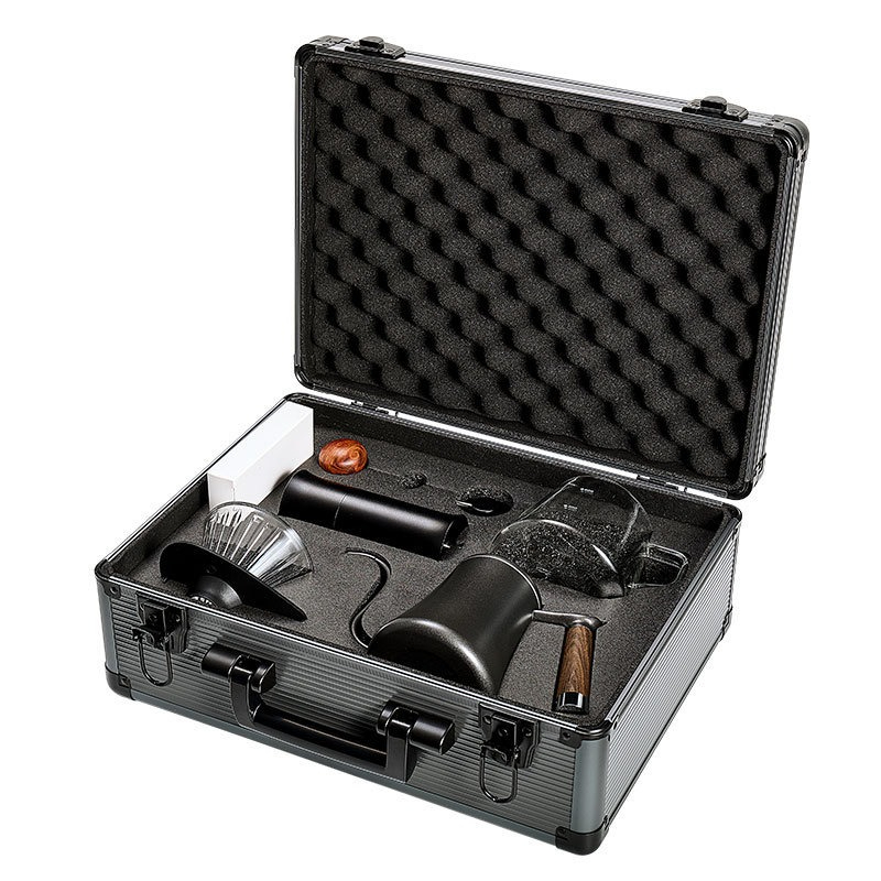Coffee Equipment Gift Set - ชุดอุปกรณ์ชงกาแฟพกพาแบบมือหมุน พร้อมเครื่องบดเมล็ดกาแฟ ถ้วยกรอง ของขวัญสำหรับการตั้งแคมป์ ชุดชงกาแฟแบบมือหมุน