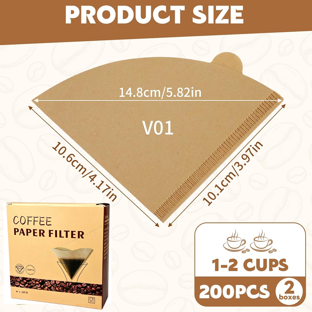 กรองกาแฟแบบกรวย 200 ชิ้น # กระ - Coffee Equipment Machine บทวิจารณ์และราคา