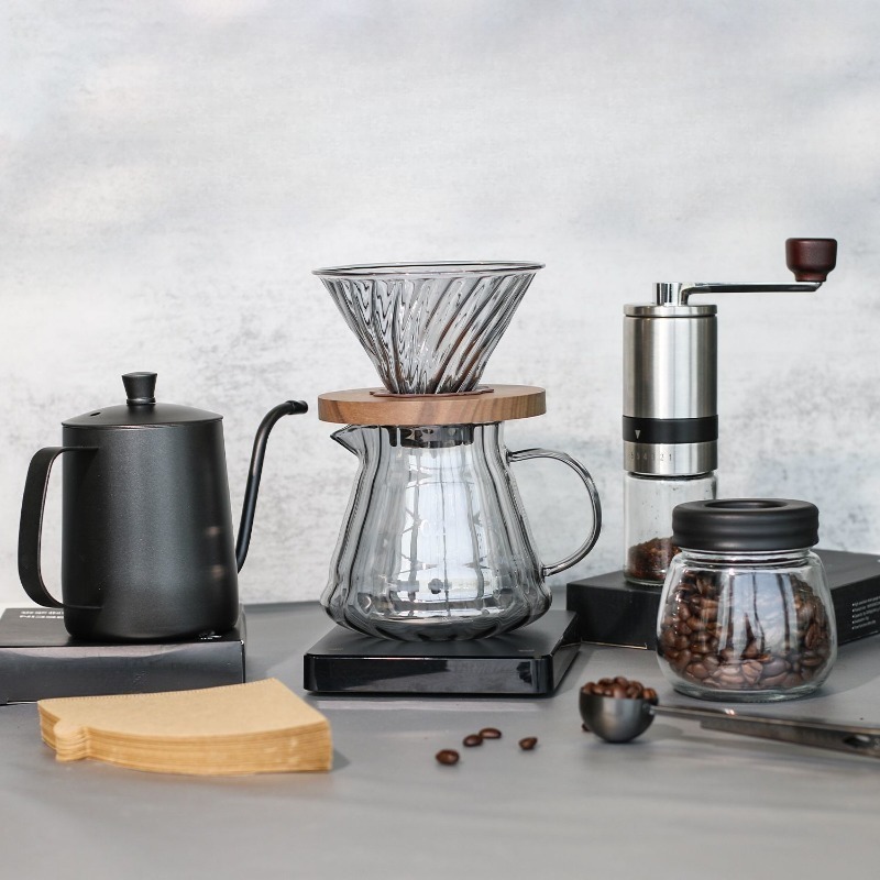 กล่องของขวัญชุดหม้อกาแฟชงด้วยม - Coffee Equipment Gift Set บทวิจารณ์และราคา