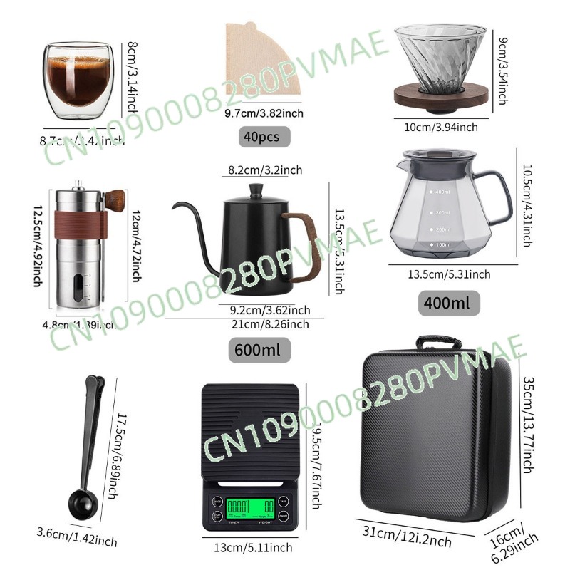 ชุดกาแฟดริปแบบพกพา สำหรับตั้งแ - Coffee Equipment Pour Over บทวิจารณ์และราคา