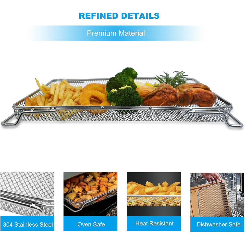 LMETJMA ตะกร้าอบลมร้อนสแตนเลสถ - Ninja Air Fryer Dt201 บทวิจารณ์และราคา