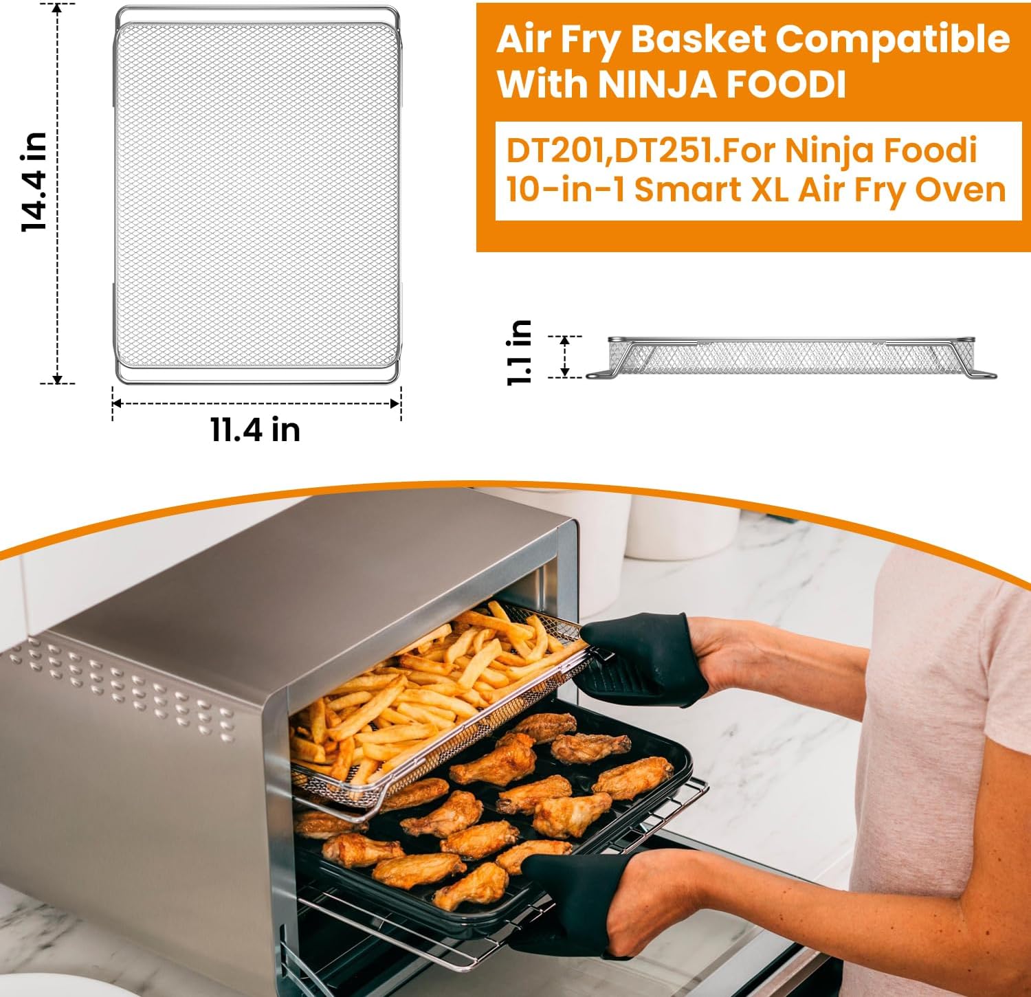 ตะกร้าอบสำหรับหม้อทอดไร้น้ำมัน - Ninja Air Fryer Dt201 บทวิจารณ์และราคา
